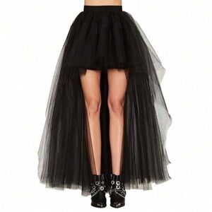 Elegant Black Tulle Skirt